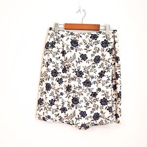 Charter Club Blue & Cream Floral Skort